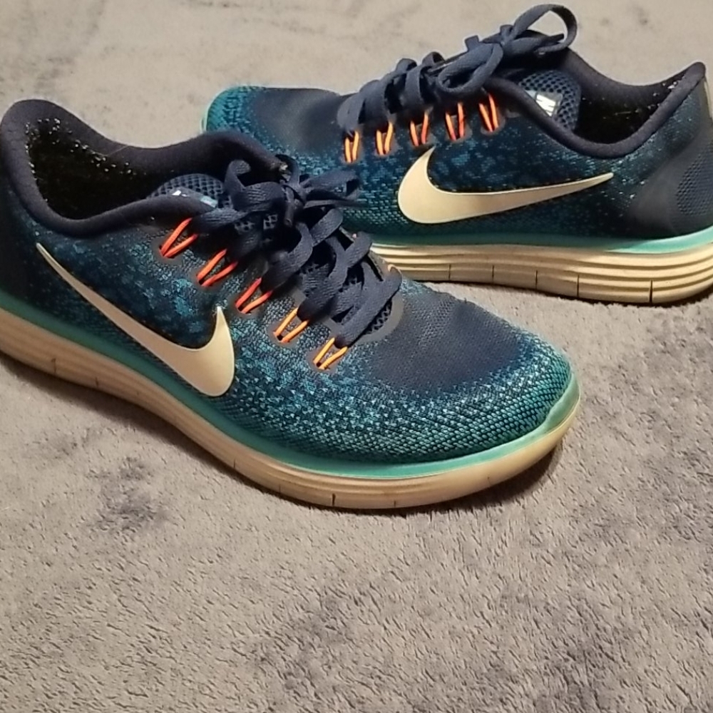 Blue Nike Free RN Distance Runners - Picture 7 of 7